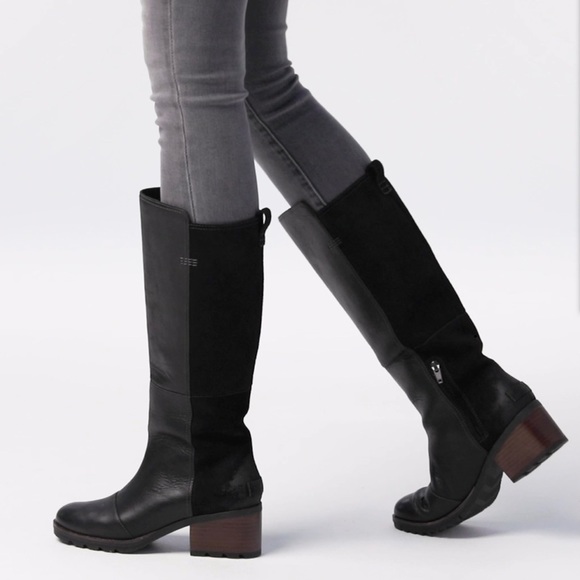 Sorel Cate Tall Rain & Waterproof Ready Boots Blac - Picture 1 of 16